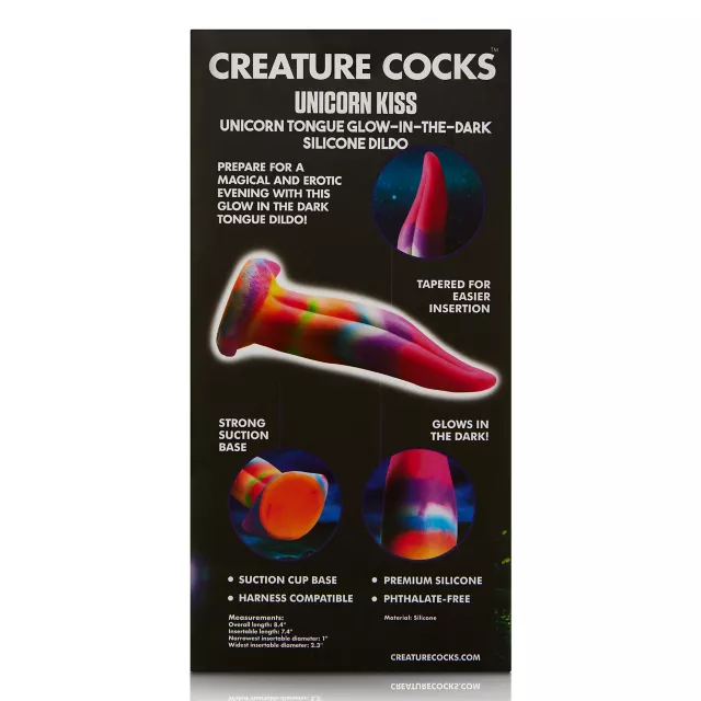 Creature Cocks Unicorn Kiss Glow in the Dark Dildo - 8.4 Inch at Spencer's