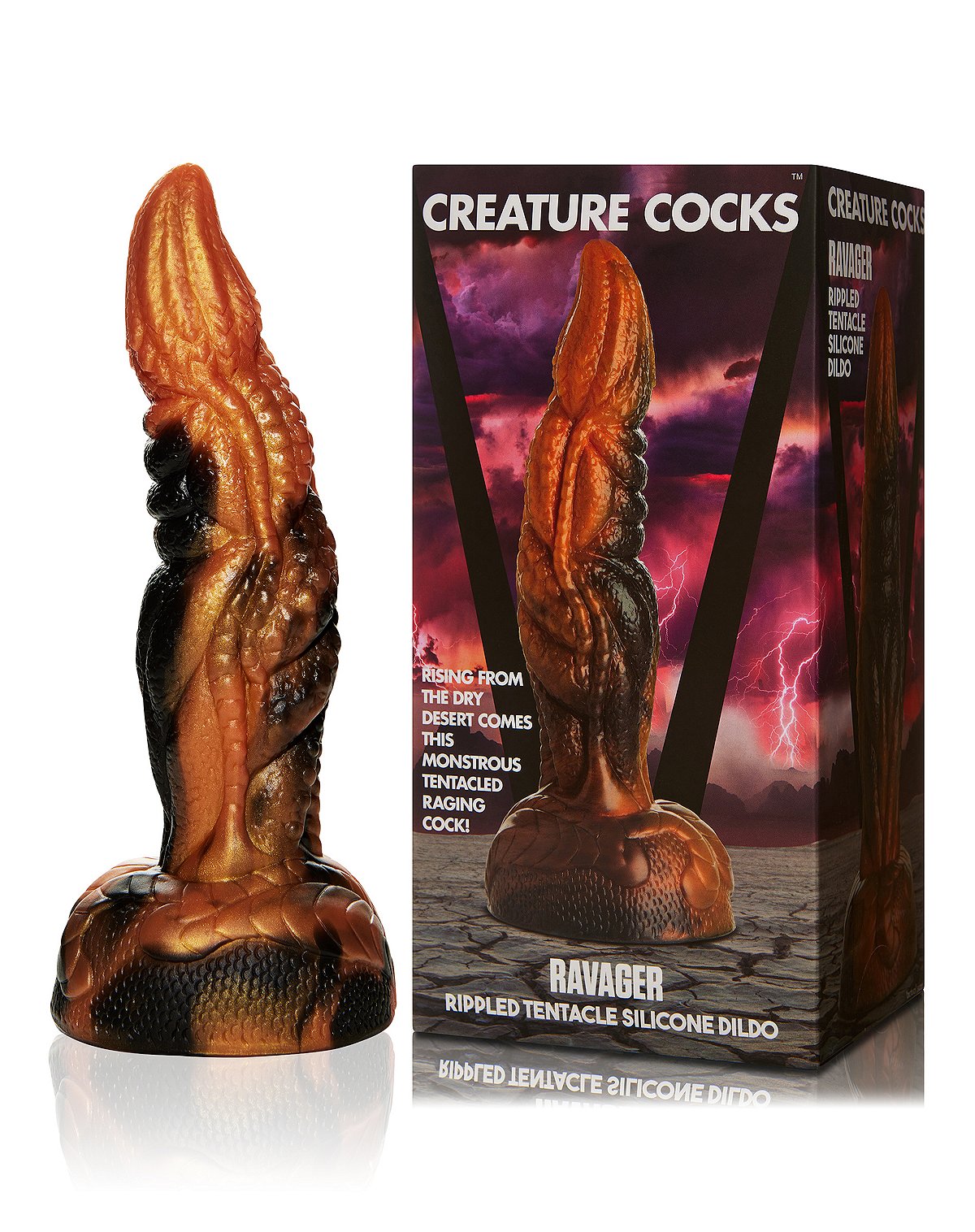 Ravager Ripped Tentacle Dildo 8 Inch - Creature Cocks