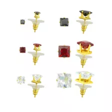 Multi-Pack Goldtone CZ Stud Earrings - 6 Pair at Spencer's