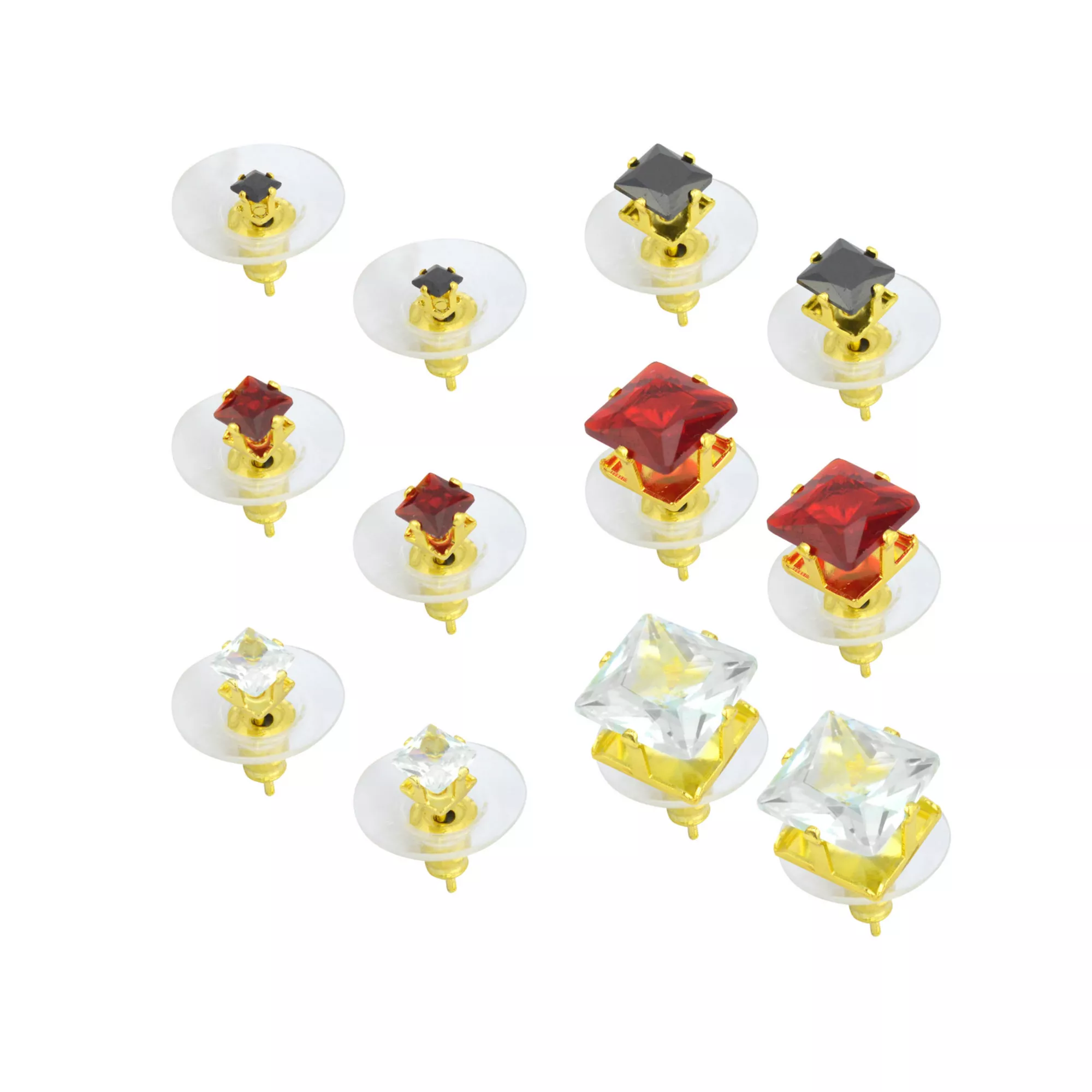 Multi-Pack Goldtone CZ Stud Earrings - 6 Pair at Spencer's