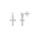 CZ Cross Stud Dangle Earrings at Spencer's