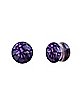Purple Crackle Stone Plugs