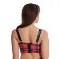 Red Plaid Lace-Up Corset at Spencer's