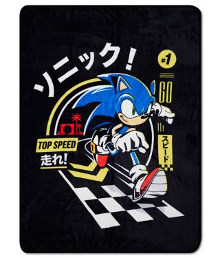 Top Speed Sonic Fleece Blanket