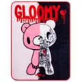 Gloomy Bear Skeleton Fleece Blanket at Spencer's