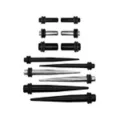 Multi-Pack Black and Silvertone Plugs and Tapers - 6 Pair at Spencer's