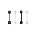 Multi-Pack Dice and Card Barbells 4 Pack - 14 Gauge at Spencer's