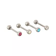 Multi-Pack CZ Multi-Color Barbells 14 Pack - 14 Gauge at Spencer's