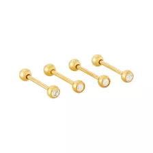 Multi-Pack CZ Goldtone Barbells 14 Pack - 14 Gauge at Spencer's