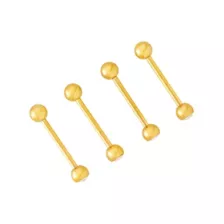 Multi-Pack CZ Goldtone Barbells 14 Pack - 14 Gauge at Spencer's
