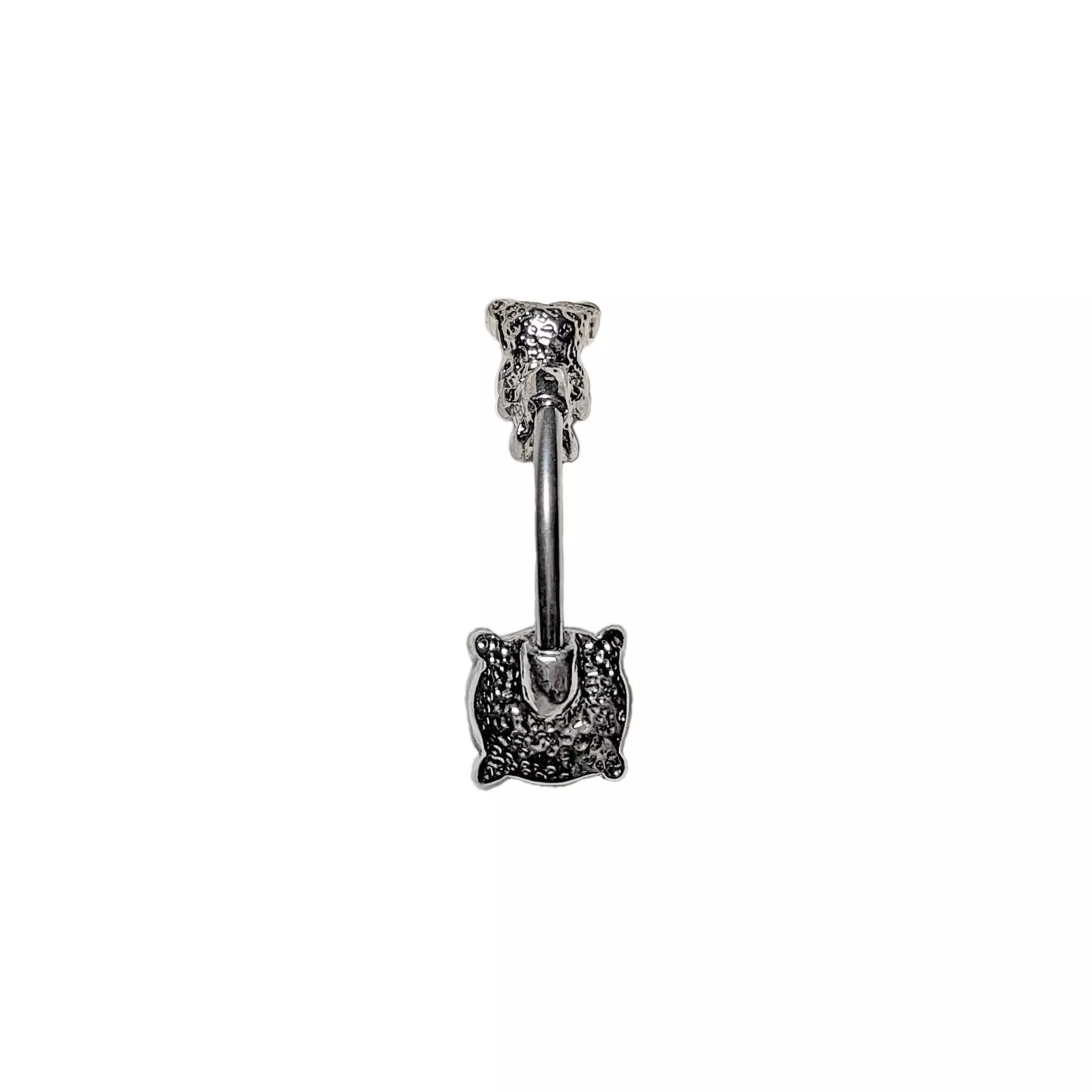 CZ Heart Double Gem Belly Ring - 14 Gauge at Spencer's