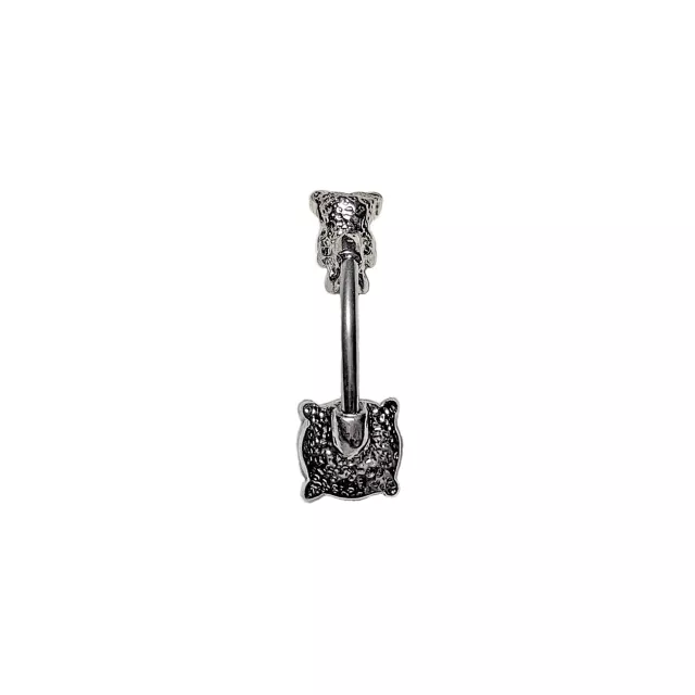 CZ Heart Double Gem Belly Ring - 14 Gauge at Spencer's