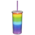 Love Is Love Glitter Cup With Straw - 20 oz. at Spencer's