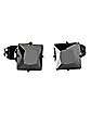 Black Square CZ Titanium Stud Earrings