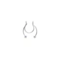 Silvertone CZ Fake Septum Horseshoe Ring at Spencer's