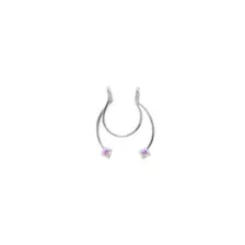 Silvertone CZ Fake Septum Horseshoe Ring at Spencer's