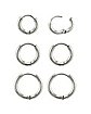 Multi-Pack Silvertone Hoop Earrings 3 Pack - 20 Gauge