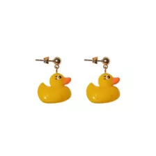 Yellow Duck Dangle Earrings at Spencer's