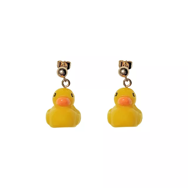 Yellow Duck Dangle Earrings at Spencer's