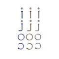Multi-Pack Multi-Colored Pin Nose Rings L-Bend Nose Rings and Hoop Nose Rings 12 Pack - 20 Gauge at Spencer's