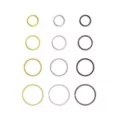 Multi-Pack Black and Goldtone Twisted Hoop Nose Rings 12 Pack - 20 Gauge at Spencer's
