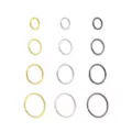 Multi-Pack Black and Goldtone Twisted Hoop Nose Rings 12 Pack - 20 Gauge at Spencer's