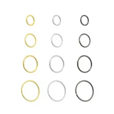 Multi-Pack Black and Goldtone Twisted Hoop Nose Rings 12 Pack - 20 Gauge at Spencer's
