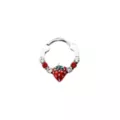CZ Strawberry Hinged Septum Ring - 16 Gauge at Spencer's