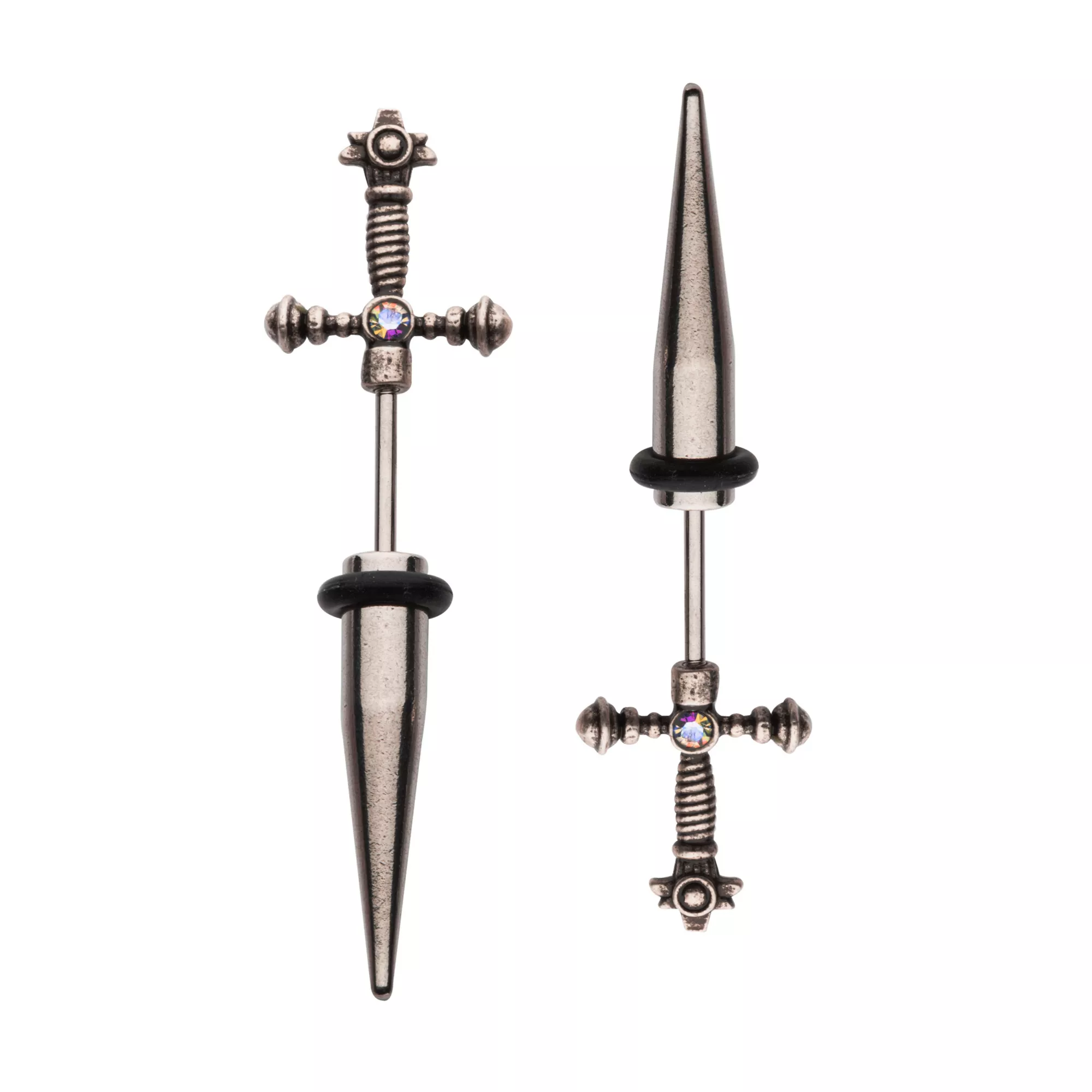 Silvertone Sword Fake Tapers at Spencer's