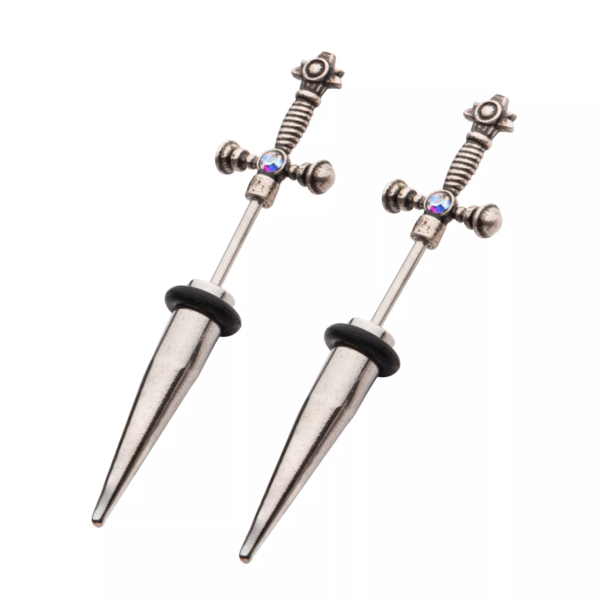 Silvertone Sword Fake Tapers at Spencer's