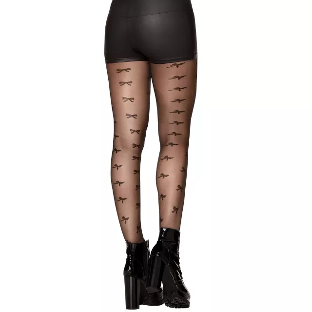 Bow All Over Print Stockings at Spencer's