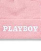 Pink Playboy Embroidered Cuff Beanie Hat