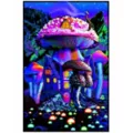 Mushroom House Black Light Poster at Spencer's