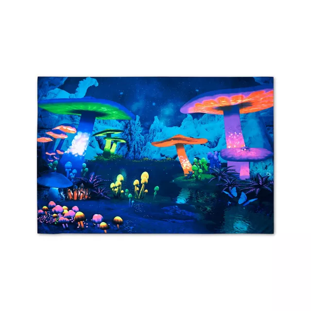 Black Light Magical Mushroom Tapestry at Spirit Halloween