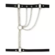 Black Chain Garter Belt at Spencer's