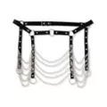 Black Full Chain Adjustable Garter Belt at Spencer's