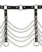 Black Full Chain Adjustable Garter Belt
