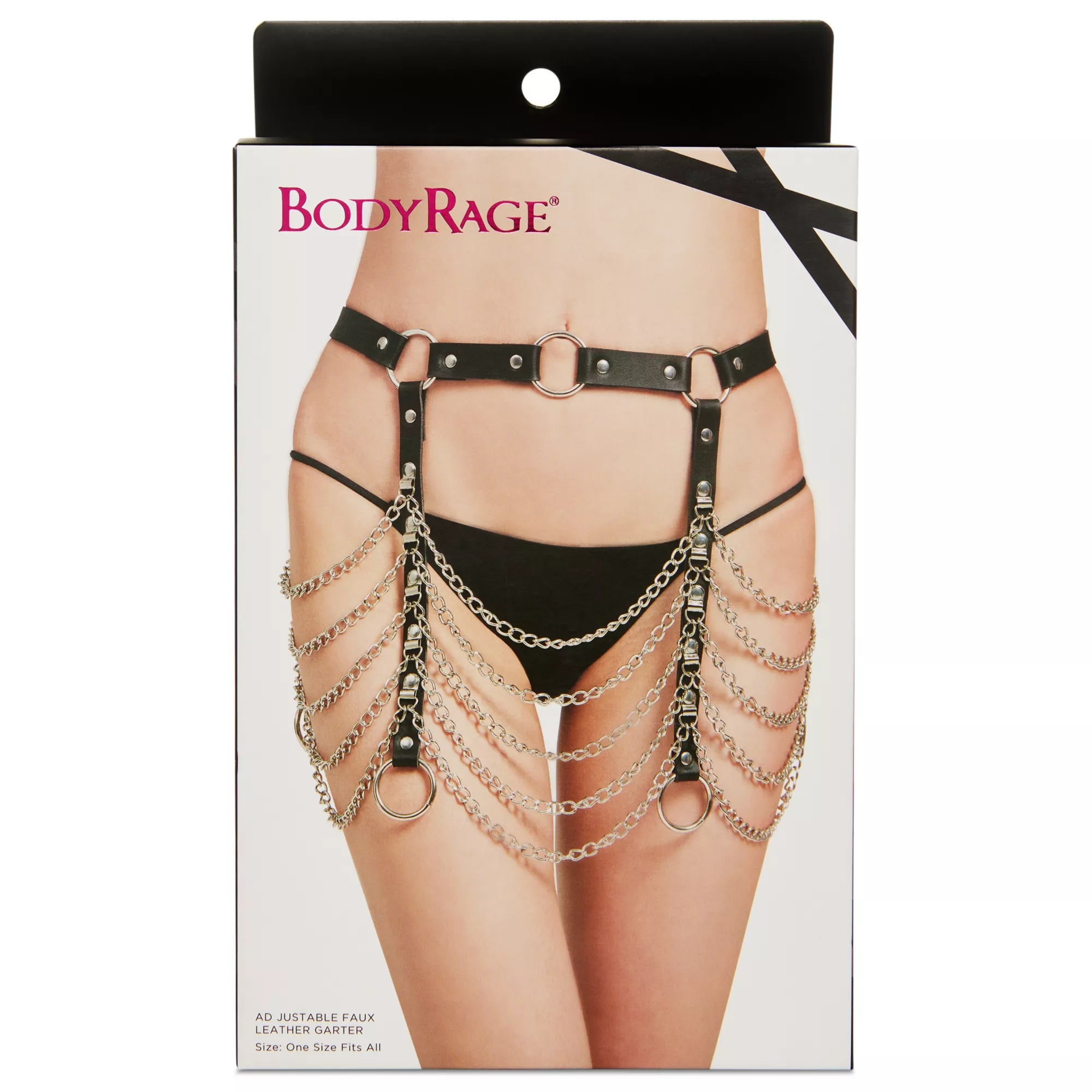 Black Full Chain Adjustable Garter Belt at Spencer's