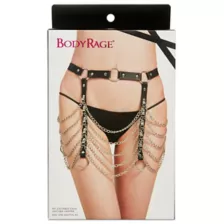 Black Full Chain Adjustable Garter Belt at Spencer's