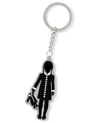 Horror Halloween Wednesday Addams Silicone Keychain for Keys