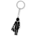 Addams Family Wednesday Silhouette Keychain - The Addams Family at Spencer's