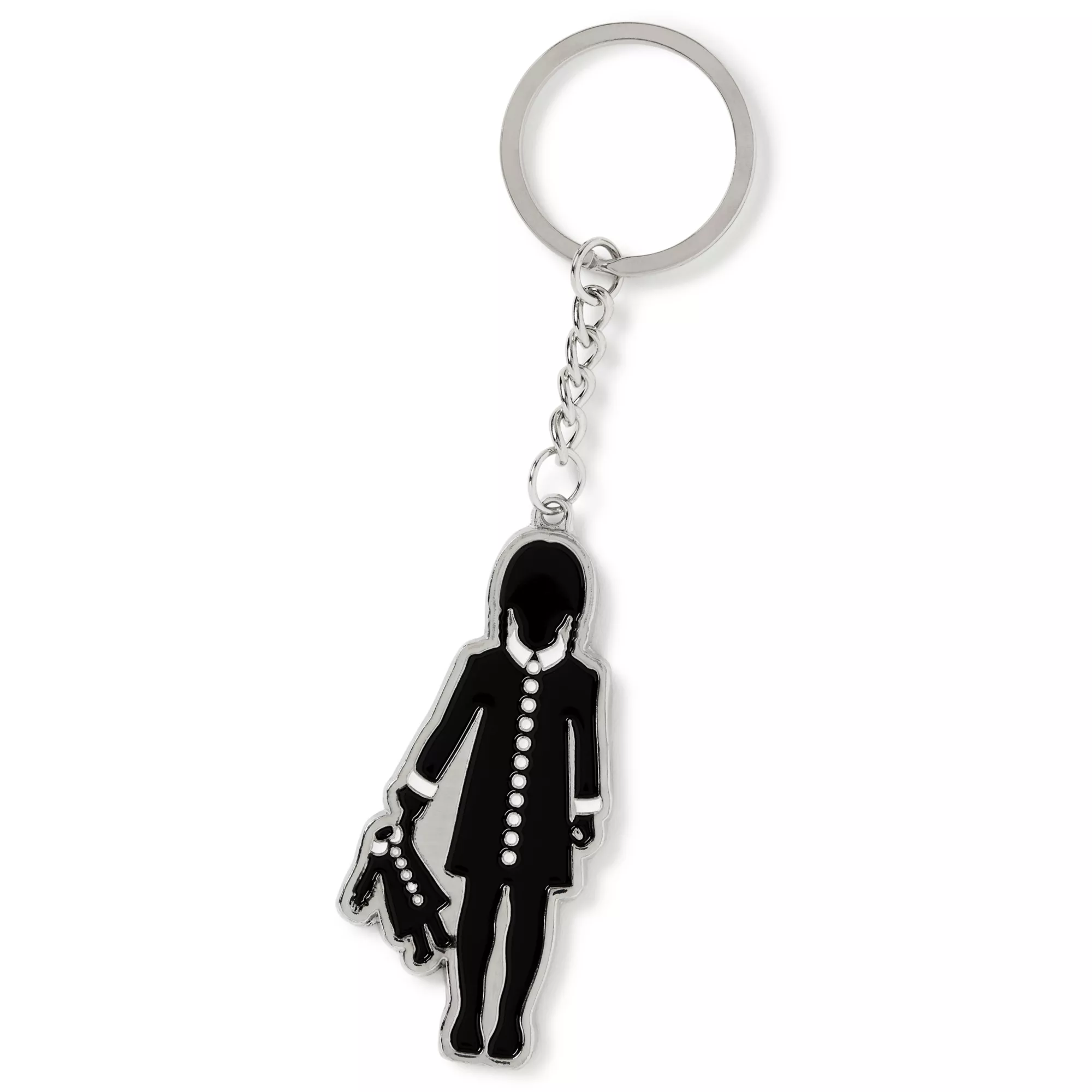 Addams Family Wednesday Silhouette Keychain - The Addams Family at Spencer's
