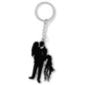 Morticia and Gomez Silhouette Keychain - The Addams Family at Spencer's