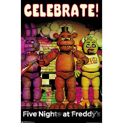 Party Backdrop Five Nights at Freddy's Backdrop FNAF Backdrop + 5 Pack  Cosplay Masks Party Favors Decorations 