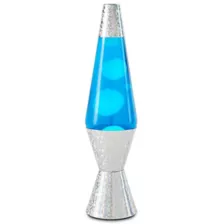 14.5 Inch Holographic Silver and Turquoise Lava Lamp at Spencer's