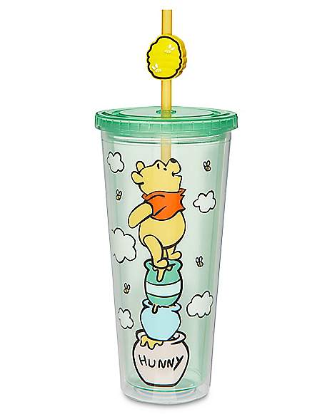 Winnie the Pooh Cup with Straw and Topper 24 oz. - Disney - Spencer's