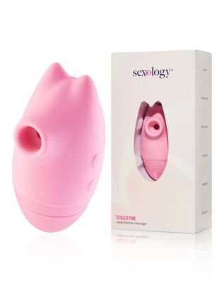 sex toys ticklers Tickled Pink 5-Function Rechargeable Clitoral Suction Massager 3.4 Inch -  Sexology