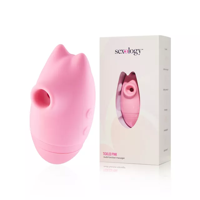 Tickled Pink 5-Function Rechargeable Clitoral Suction Massager 3.4 Inch - Sexology at Spencer's