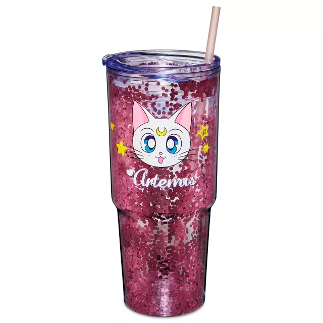 Sailor Moon Glitter Cup with Straw - 30 oz. at Spencer's