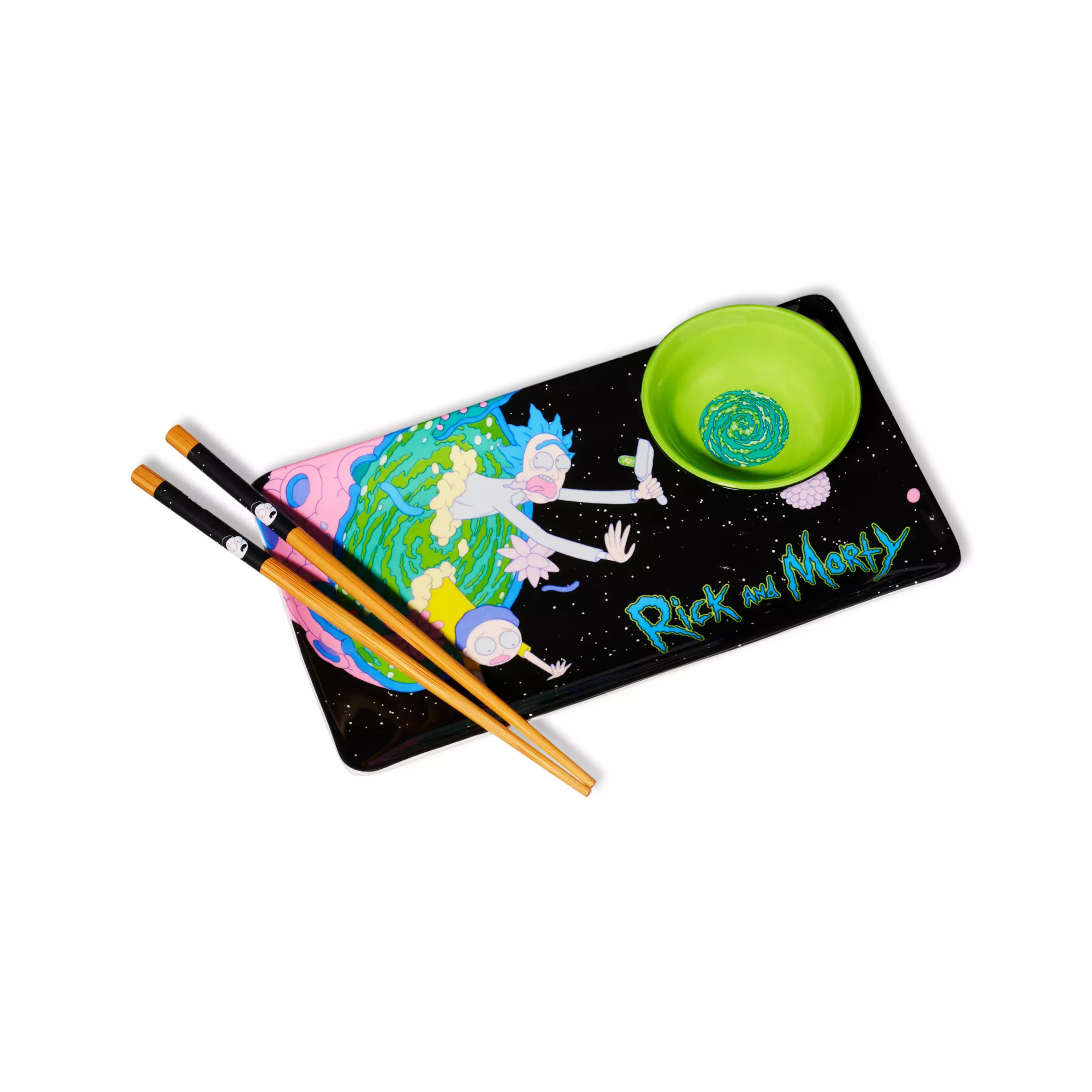 Rick and Morty Bowl Chopstick and Tray Set - Rick and Morty at Spencer's